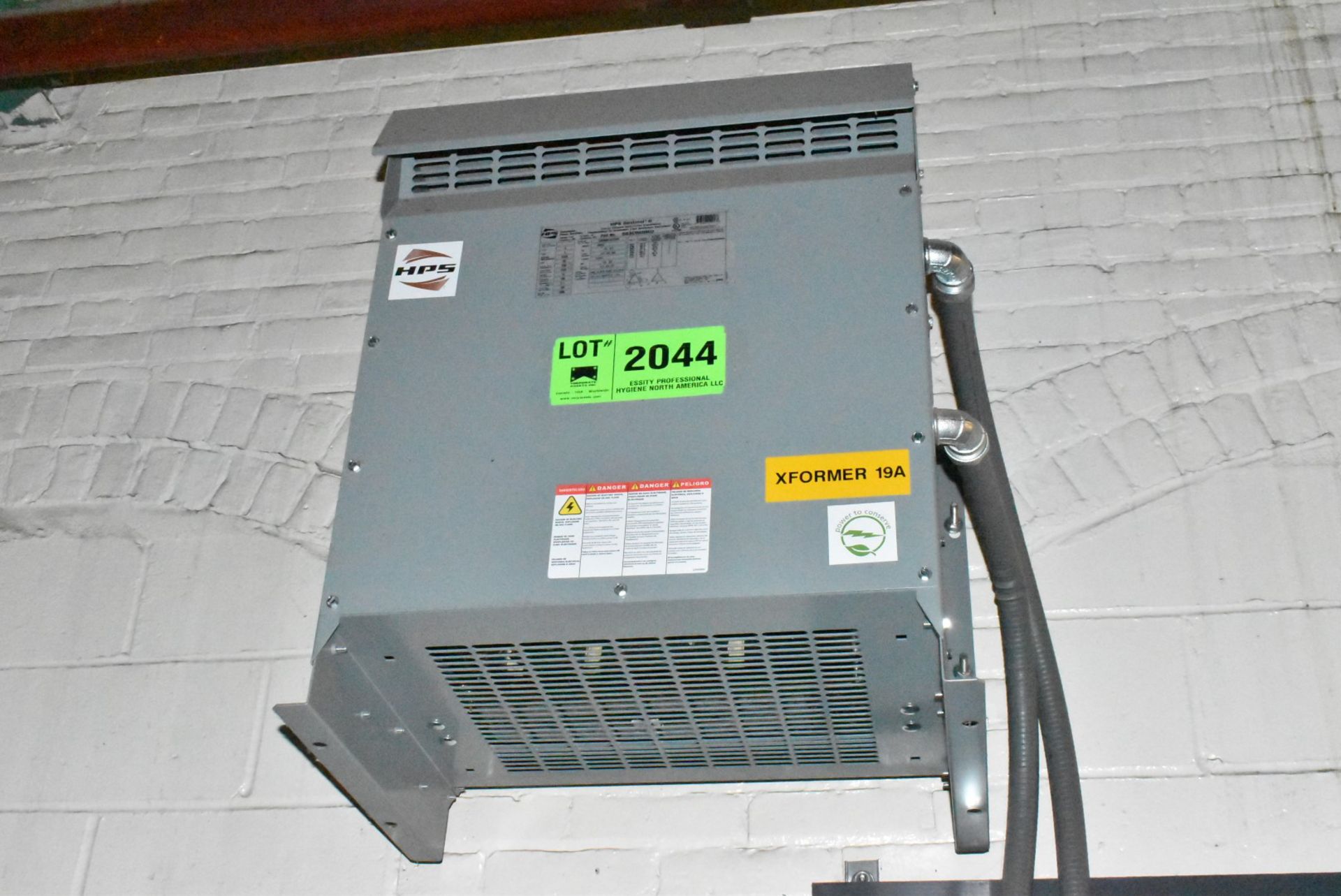 HPS SENTINEL G 30 KVA TRANSFORMER 480-240V/3PH/60HZ, S/N N/A (CI) [RIGGING FEES FOR LOT #2044 - $150