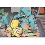 LOT/ SKID WITH ELECTRIC HOISTS & PARTS [RIGGING FEES FOR LOT #2285 - $50 USD PLUS APPLICABLE TAXES]