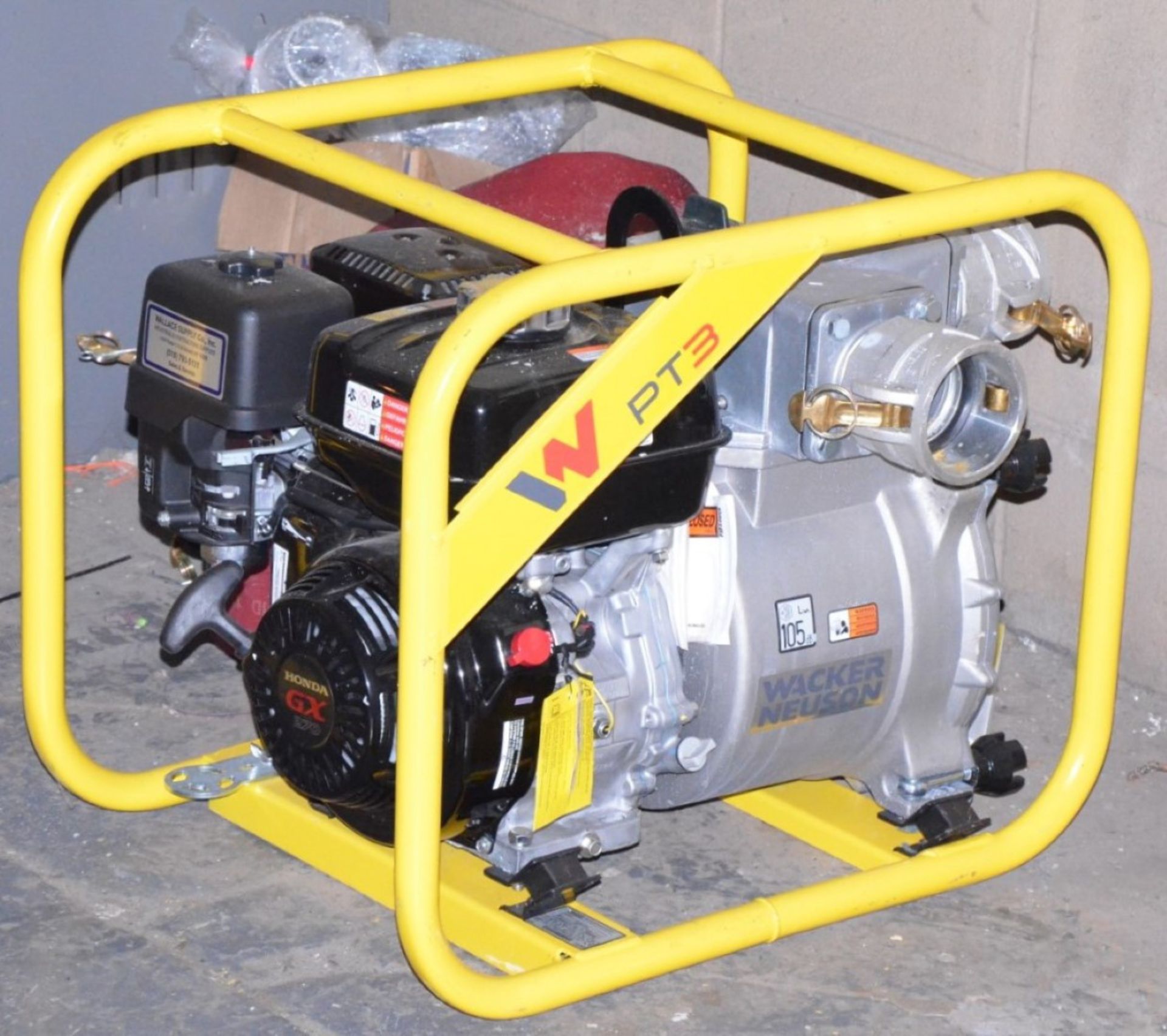 WACKER NEUSON (2022) W PT3 PORTABLE GAS POWERED TRASH PUMP WITH HONDA GX GAS ENGINE, 347 GAL/MIN