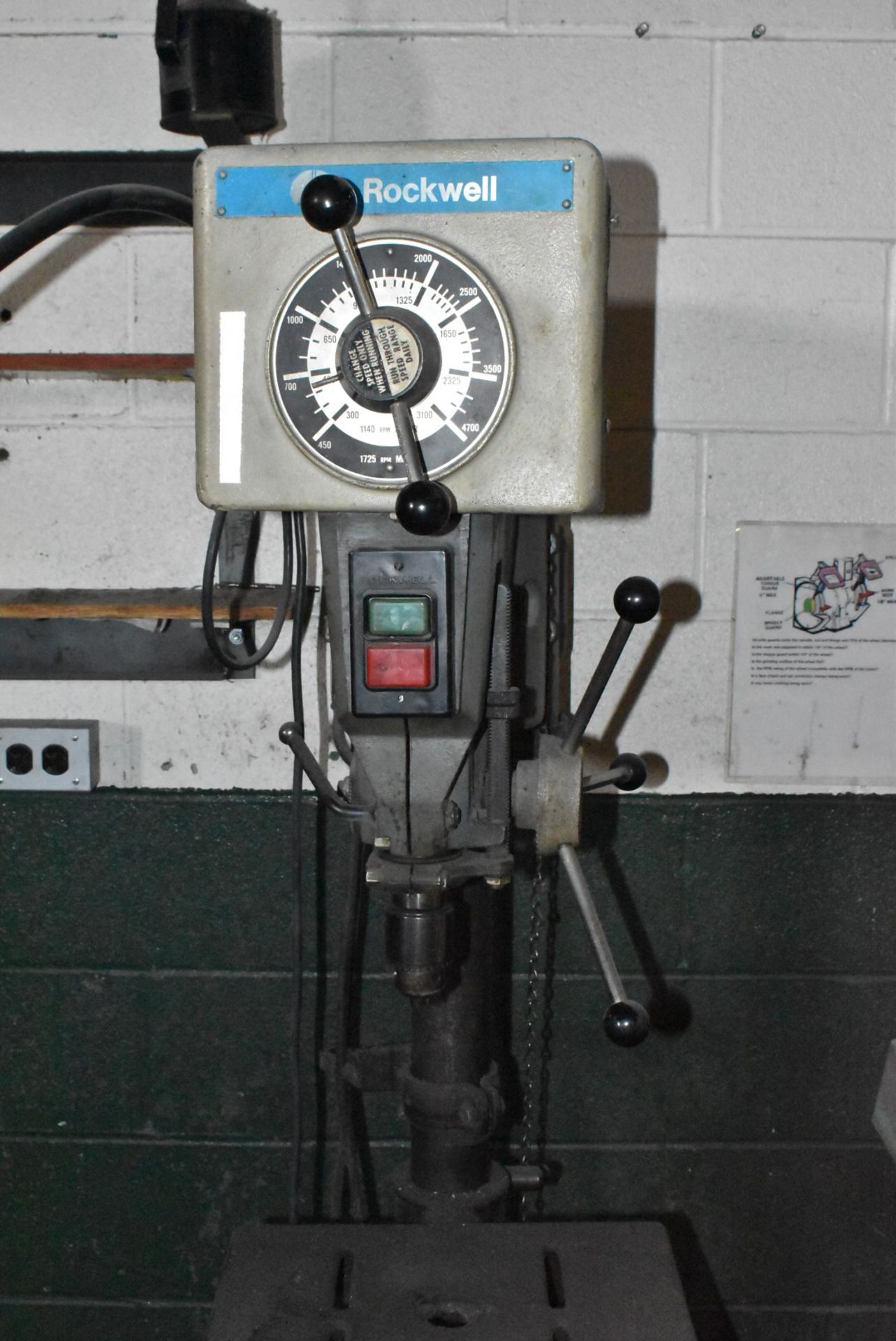 LOT/ ROCKWELL SERIES 15-655 HEAVY DUTY FLOOR TYPE DRILL PRESS WITH SPEEDS TO 3500 RPM, 1.5 HP - Bild 2 aus 8