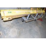 LOT/ 5 TON CAPACITY SPREADER BEAM WITH HOOKS, 162" SPAN & CART [RIGGING FEES FOR LOT #2291 - $50 USD