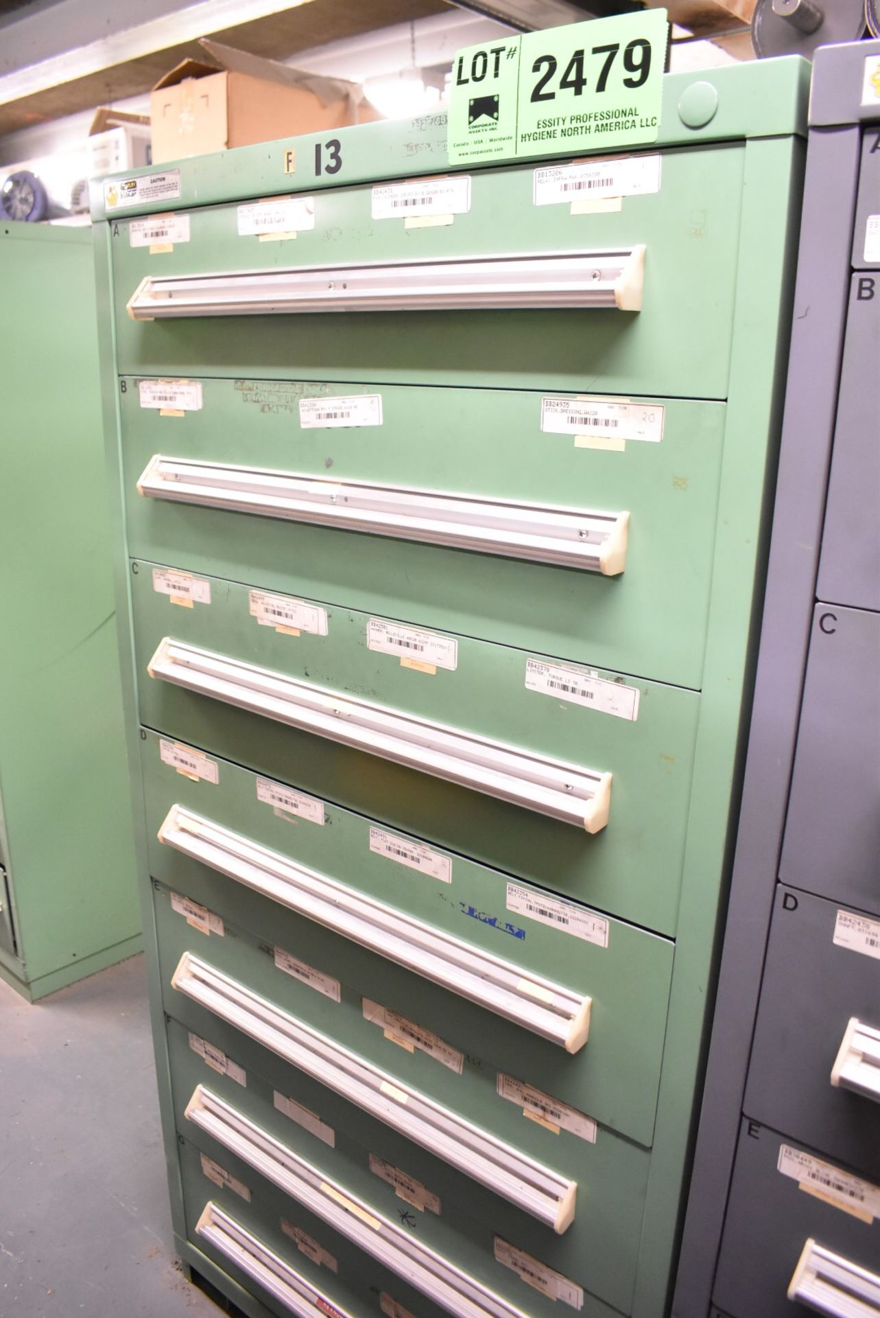 STANLEY VIDMAR 7-DRAWER TOOL CABINET [RIGGING FEES FOR LOT #2479 - $100 USD PLUS APPLICABLE TAXES]