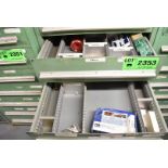LOT/ CONTENTS OF CABINET - INCLUDING SPRINGS, STUDS, SEAL KITS, GASKETS, SPARE PARTS (TOOL CABINET