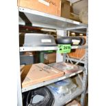 LOT/ CONTENTS OF SHELF - INCLUDING PUMP REBUILT KIT, ELEMENT HOUSINGS, COPER REFRIGERATION TUBE,