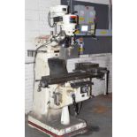 JET (2010) JTM-1 VERTICAL TURRET MILLING MACHINE WITH 9" X 42" TABLE, SPEEDS TO 2720 RPM IN 8 STEPS,