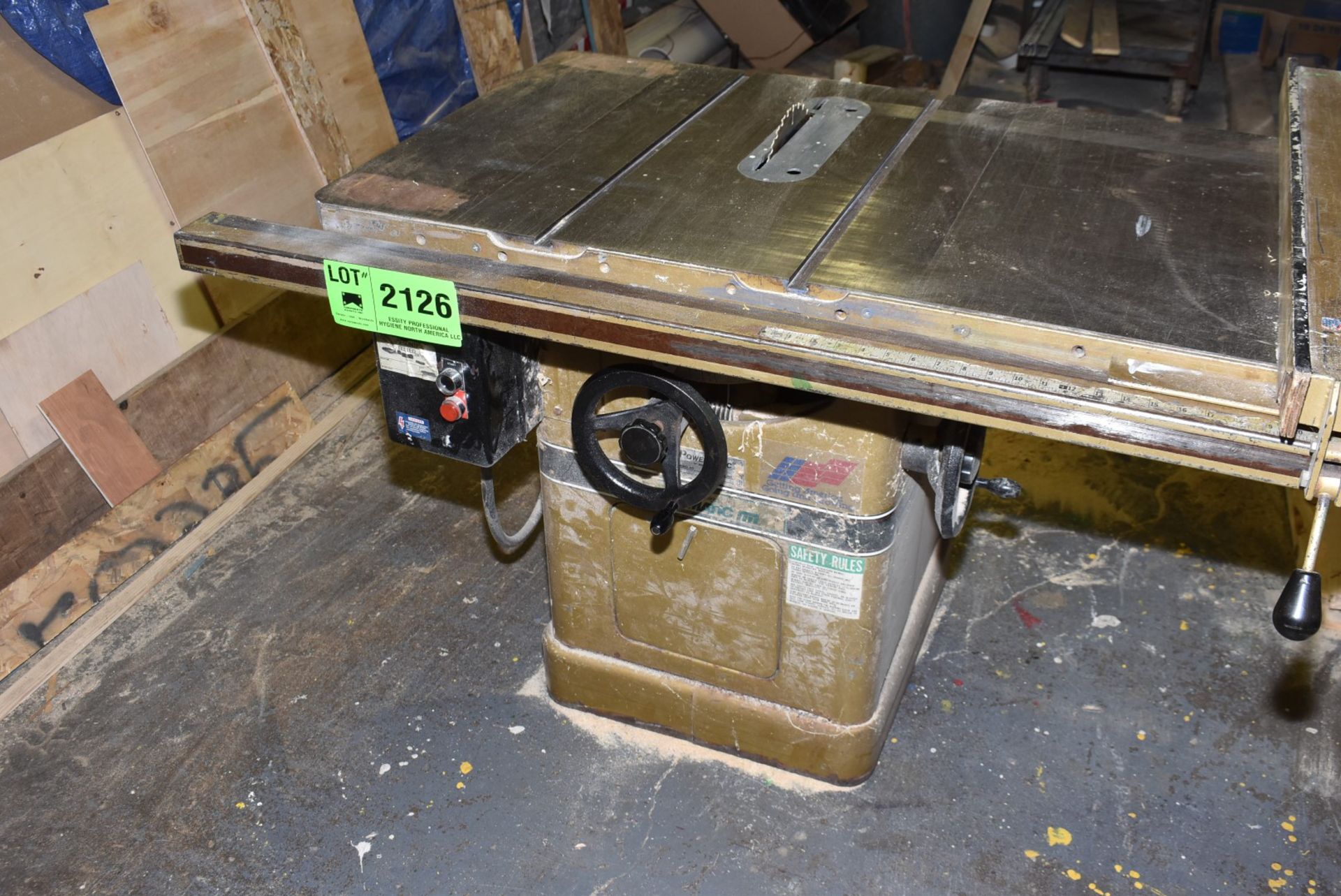POWERMATIC 66 TABLE SAW WITH 12" BLADE, S/N 92661879 (CI) [RIGGING FEES FOR LOT #2126 - $200 USD - Image 3 of 4