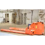 RICO R-LPRH-R-120 ELECTRIC UPRIGHT RIDE-ON ROLL HANDLER WITH 12,000 LBS. CAPACITY, 128" FORKS, 13.