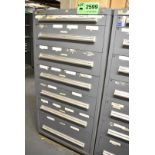 LOT/ STANLEY VIDMAR 7-DRAWER TOOL CABINET WITH FLY KNIVES & ANVIL KNIVES [RIGGING FEES FOR LOT #2599