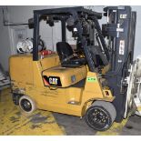 CATERPILLAR (2016) GC55K 7,200 LBS. CAPACITY LPG FORKLIFT WITH 172" MAX VERTICAL REACH, 3-STAGE HIGH