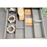 LOT/ CONTENTS OF CABINET - INCLUDING BUSHINGS, SLEEVES, VALVES, SPACERS, SPARE PARTS (TOOL CABINET