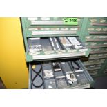 LOT/ CONTENTS OF CABINET - INCLUDING SAFETY DOOR SWITCHES, BELTS, TENSIONERS, AIR CYLINDERS, OIL
