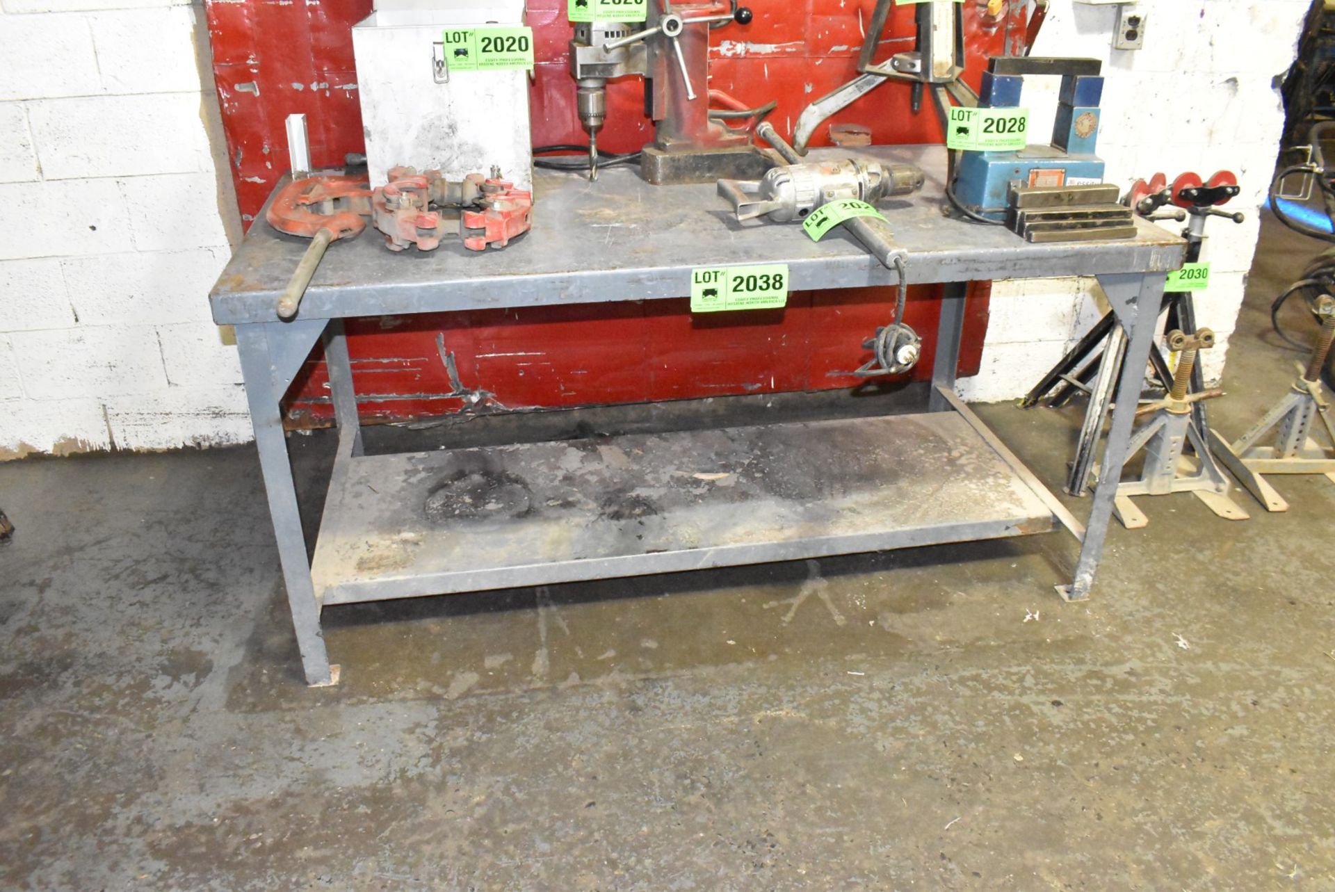 METAL SHOP TABLE [RIGGING FEES FOR LOT #2038 - $50 USD PLUS APPLICABLE TAXES]