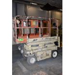 JLG CM-1432 ELECTRIC SCISSOR LIFT WITH 14' MAX VERTICAL REACH, 500 LBS. CAPACITY, 24 VOLT BATTERY