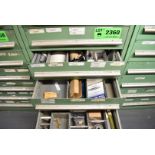 LOT/ CONTENTS OF CABINET - INCLUDING WATER JET PARTS, ACTUATORS, SLEEVES, OIL SEALS, SPARE PARTS (