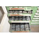 LOT/ CONTENTS OF CABINET - INCLUDING STAINLESS STEEL HARDWARE, HARDWARE, SET SCREWS (TOOL CABINET