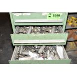 LOT/ CONTENTS OF CABINET - INCLUDING PLUMBING FITTINGS, FASTENING HARDWARE (TOOL CABINET NOT