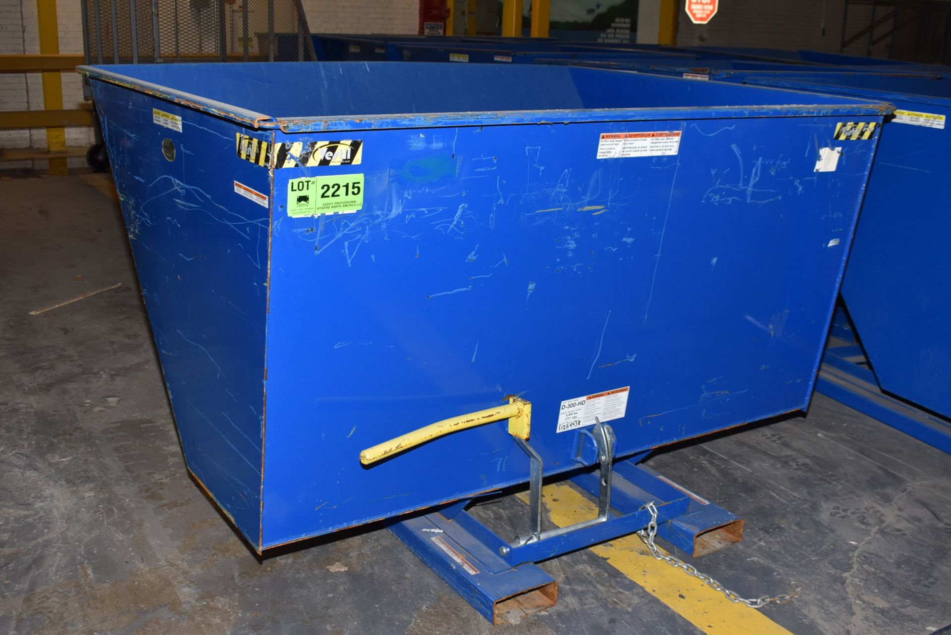 D-300-HD 6,000 LB. CAPACITY SELF DUMPING HOPPER [RIGGING FEES FOR LOT #2215 - $25 USD PLUS