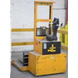BIG JOE PDM-30-60 3,000 LBS. CAPACITY ELECTRIC WALKIE TYPE PALLET STACKER WITH 12 VOLT ON-BOARD