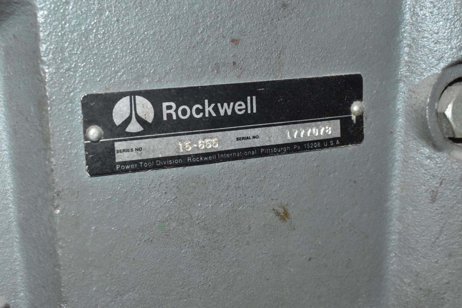 LOT/ ROCKWELL SERIES 15-655 HEAVY DUTY FLOOR TYPE DRILL PRESS WITH SPEEDS TO 3500 RPM, 1.5 HP - Bild 5 aus 8