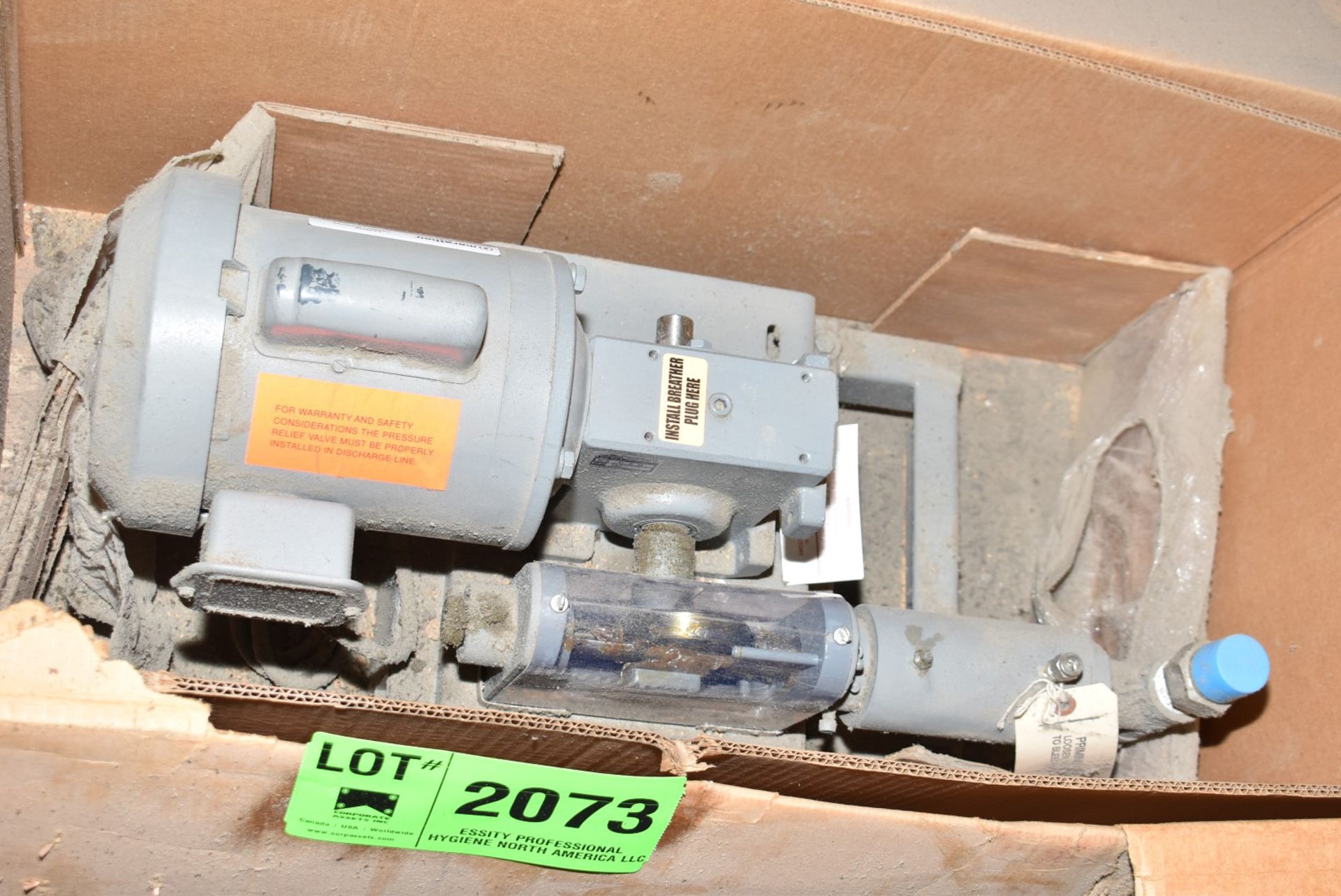 MARATHON 1/2 HP ELECTRIC MOTOR WITH GEAR BOX, S/N N/A [RIGGING FEES FOR LOT #2073 - $25 USD PLUS - Image 3 of 3