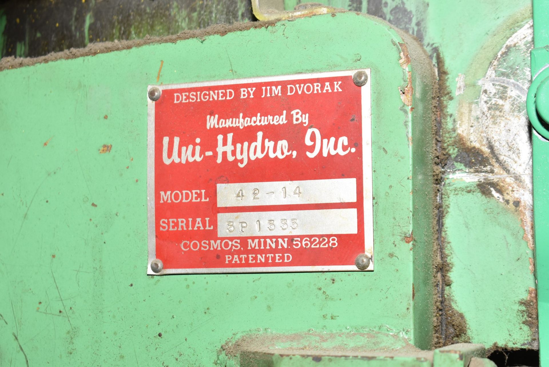 UNI-HYDRO 42-14 42 TON CAPACITY HYDRAULIC IRONWORKER WITH 1/2" X 10" FLAT CAPACITY, 3" X 3" X 5/ - Image 6 of 6