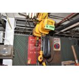 INGERSOLL-RAND QUANTUM 1 TON ELECTRIC HOIST WITH PENDENT CONTROL, S/N N/A (CI) [RIGGING FEES FOR LOT