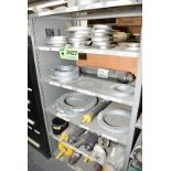 LOT/ CONTENTS OF SHELF - RINGS, FLANGES, PULLEY IDLERS, SPARE PARTS [RIGGING FEES FOR LOT #2427 - $