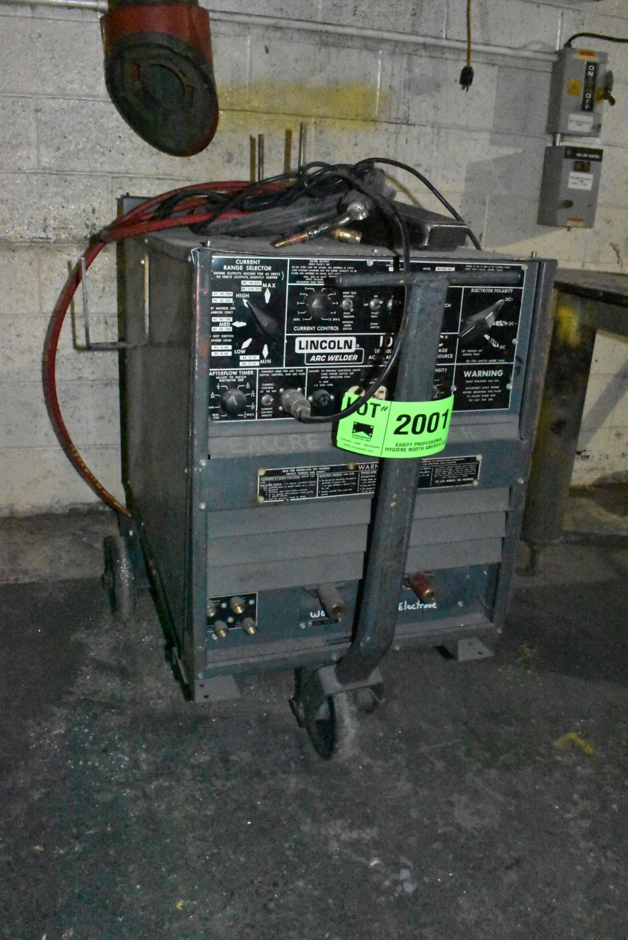 LINCOLN TIG 300 AC/DC PORTABLE TIG WELDER WITH TORCH, CABLES AND GUN, S/N AC-878082 (CI) [RIGGING - Image 4 of 4