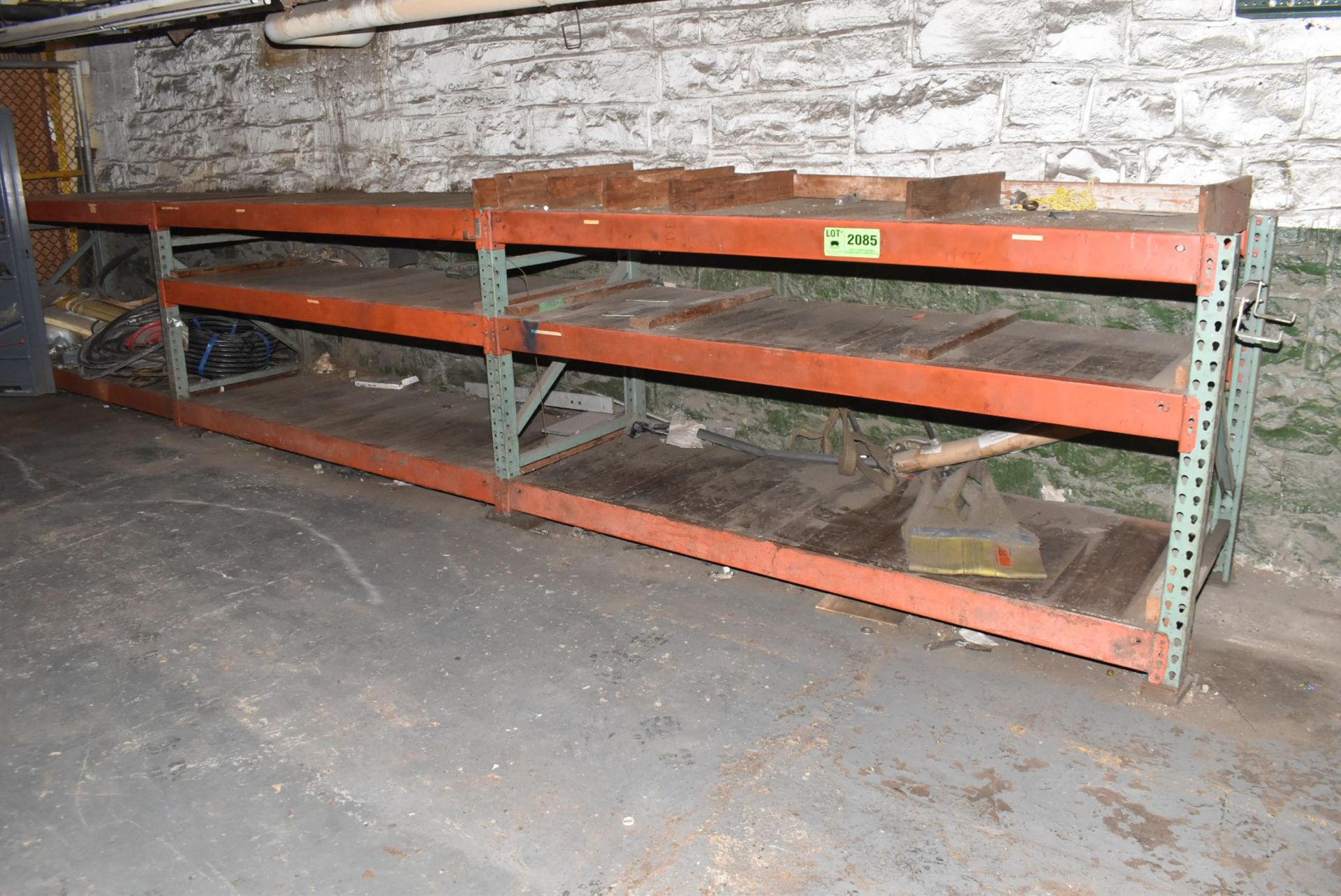LOT/ (3) SECTION HEAVY DUTY ADJUSTABLE RACKING (CI) [RIGGING FEES FOR LOT #2085 - $200 USD PLUS