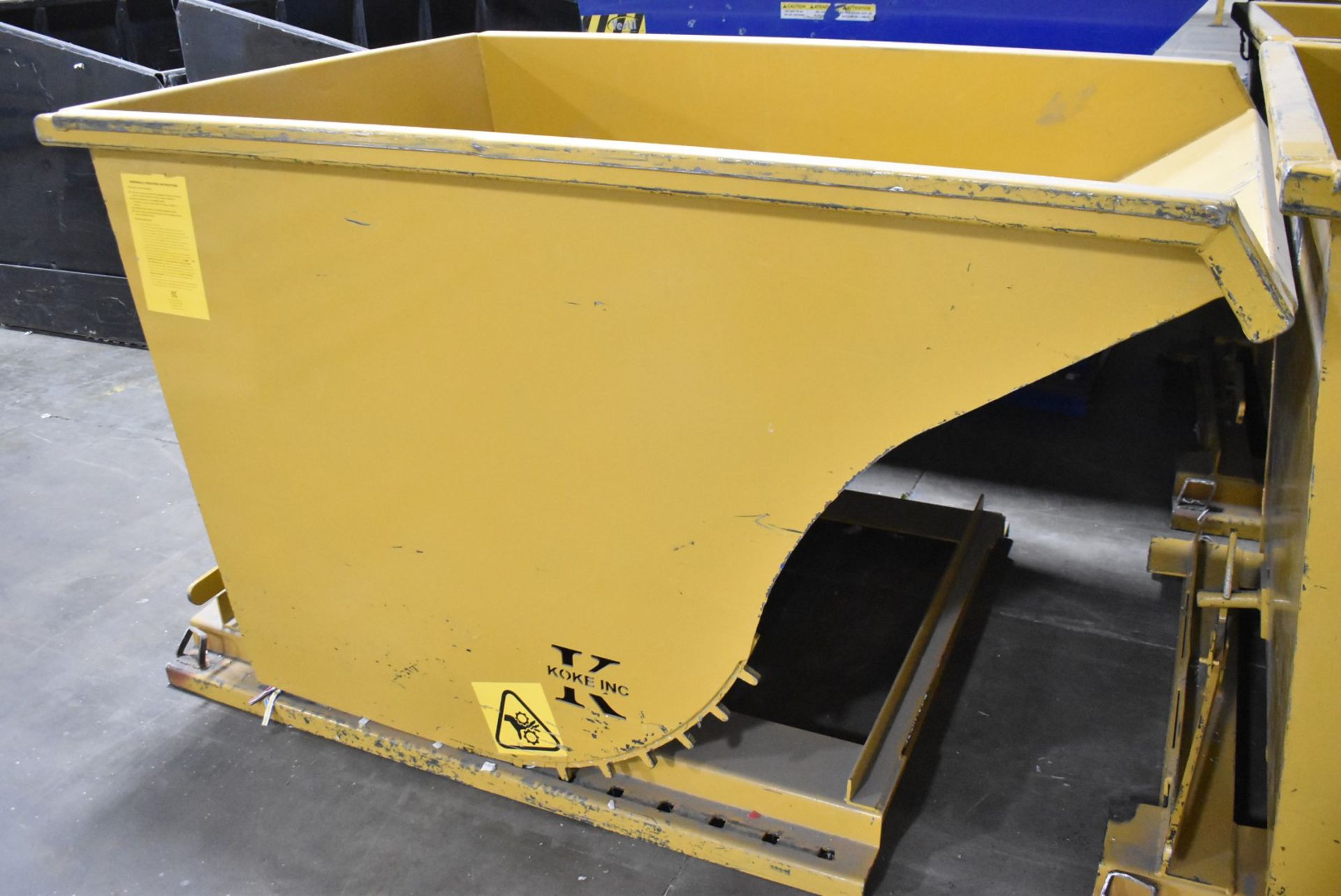 KOKE 3,500 LB. CAPACITY 2 CU. YD SELF DUMPING HOPPER [RIGGING FEES FOR LOT #2243 - $25 USD PLUS - Image 2 of 4