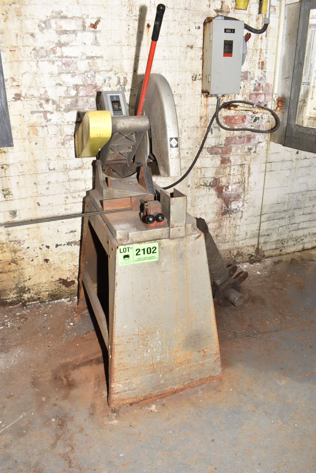 RIDGID 14" HEAVY DUTY FLOOR TYPE ABRASIVE CUT OFF SAW, S/N N/A (CI) [RIGGING FEES FOR LOT #2102 - $