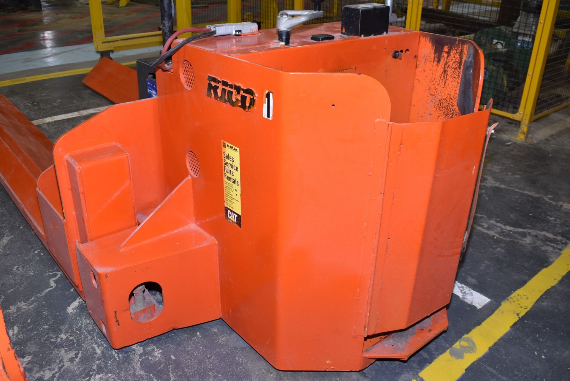 RICO R-LPRH-R-120 ELECTRIC UPRIGHT RIDE-ON ROLL HANDLER WITH 12,000 LBS. CAPACITY, 128" FORKS, 13. - Image 4 of 10