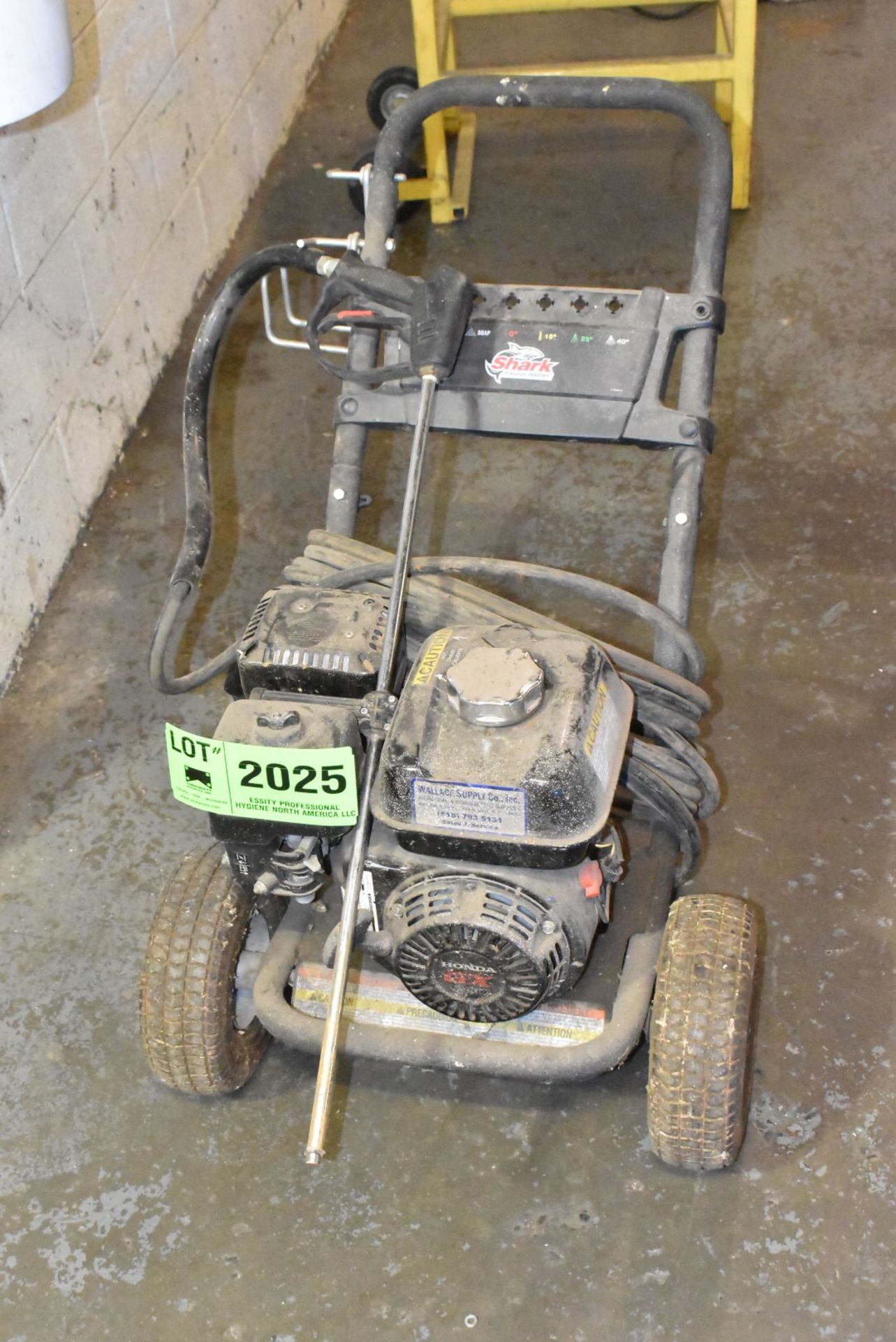 SHARK PORTABLE PRESSURE WASHER WITH HONDA GX 200 GAS POWERED ENGINE S/N N/A [RIGGING FEES FOR LOT #