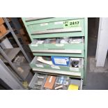 LOT/ CONTENTS OF CABINET - INCLUDING CHESTERTON SPARE PARTS KITS, RUPP & GOULDS PUMPS PARTS, SPARE