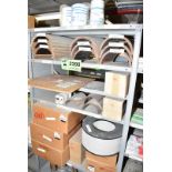 LOT/ CONTENTS OF SHELF - INCLUDING MICARTA SLEEVES, FILTERS, COMPRESSOR FILTERS, SPARE PARTS [