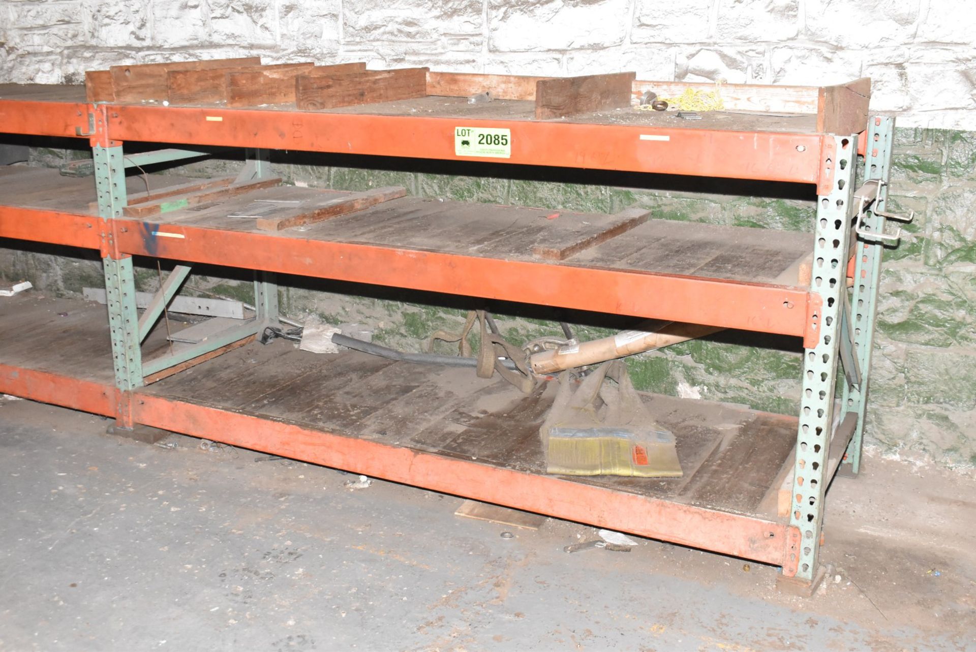 LOT/ (3) SECTION HEAVY DUTY ADJUSTABLE RACKING (CI) [RIGGING FEES FOR LOT #2085 - $200 USD PLUS - Image 2 of 3