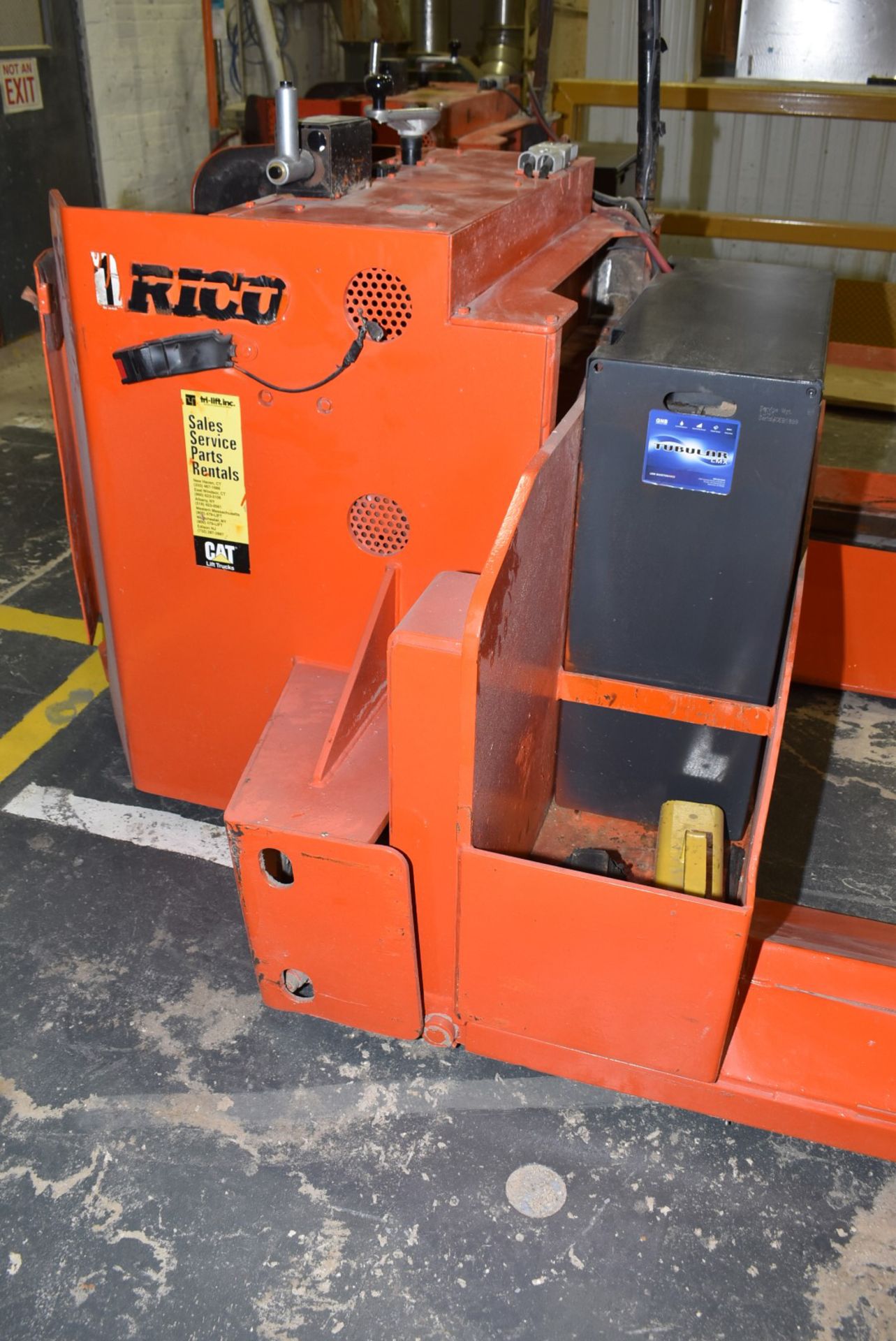 RICO R-LPRH-R-120 ELECTRIC UPRIGHT RIDE-ON ROLL HANDLER WITH 12,000 LBS. CAPACITY, 128" FORKS, 13. - Image 3 of 10