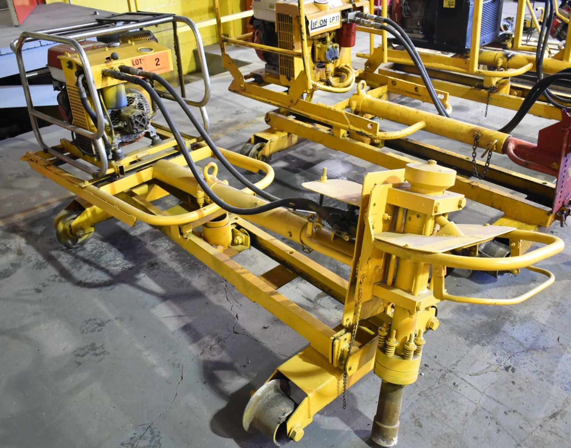 MFG N/A RAIL CART MOUNTED SPIKE DRIVER WITH HYDRAULIC POWER PACK, GAS ENGINE, HYDRAULIC PECKER S/