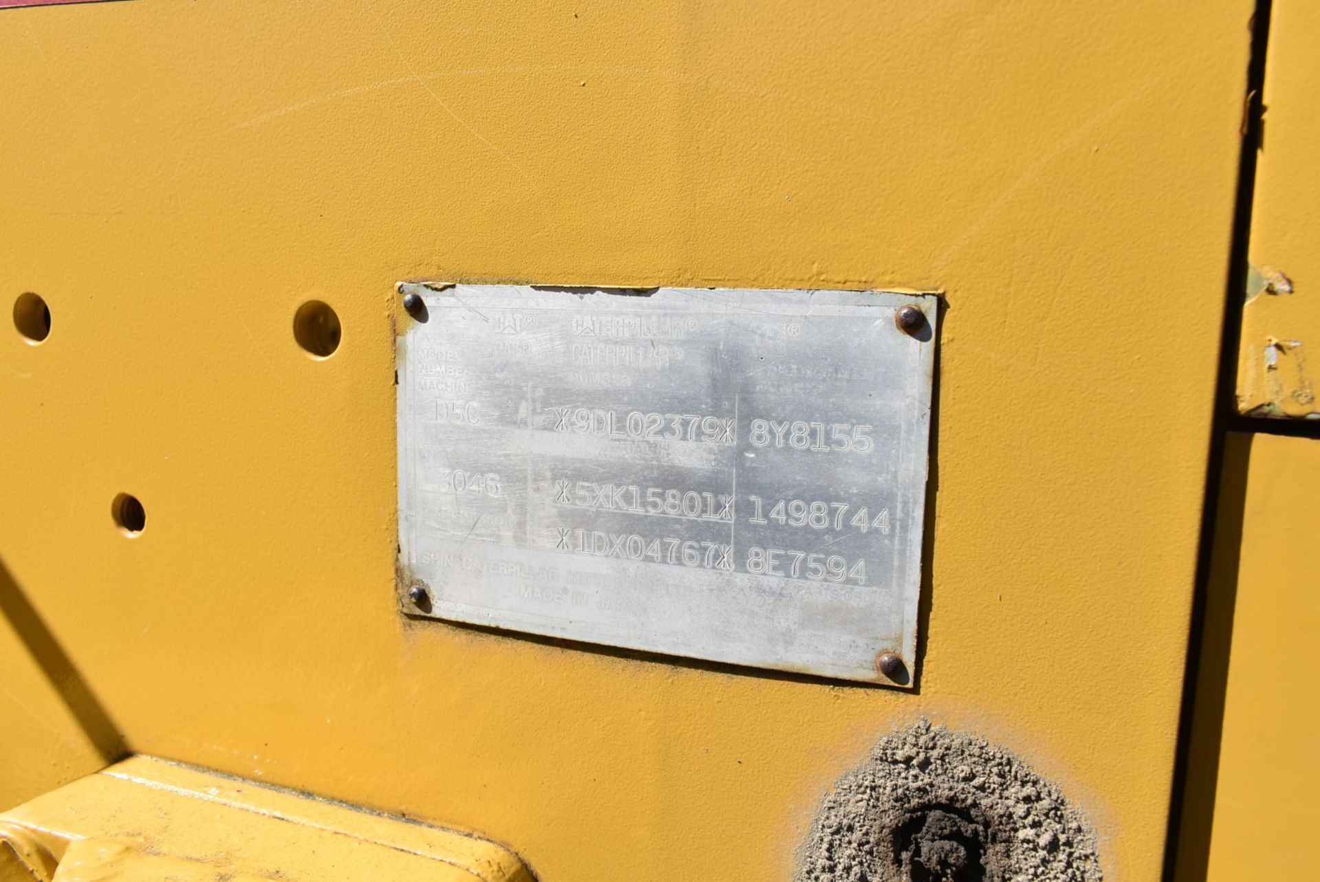 CATERPILLAR D5C SERIES III CRAWLER TRACTOR WITH CATERPILLAR 3046 DIESEL ENGINE, 98" BLADE, 5,518 - Image 6 of 6