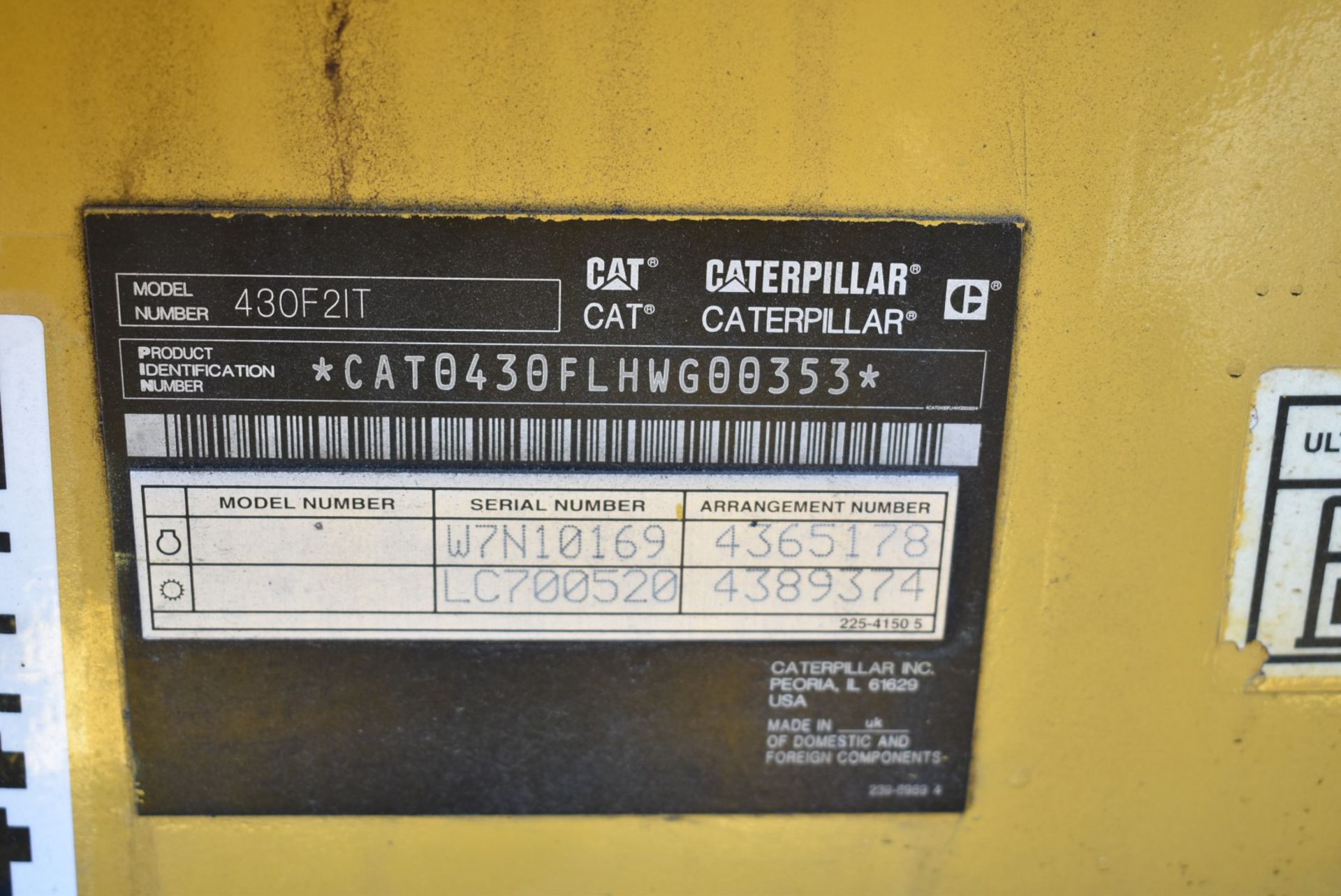 CATERPILLAR (2016) 430F2IT BACKHOE LOADER WITH CATERPILLAR C4.4B DIESEL ENGINE, 92" LOADER BUCKET, - Image 2 of 2