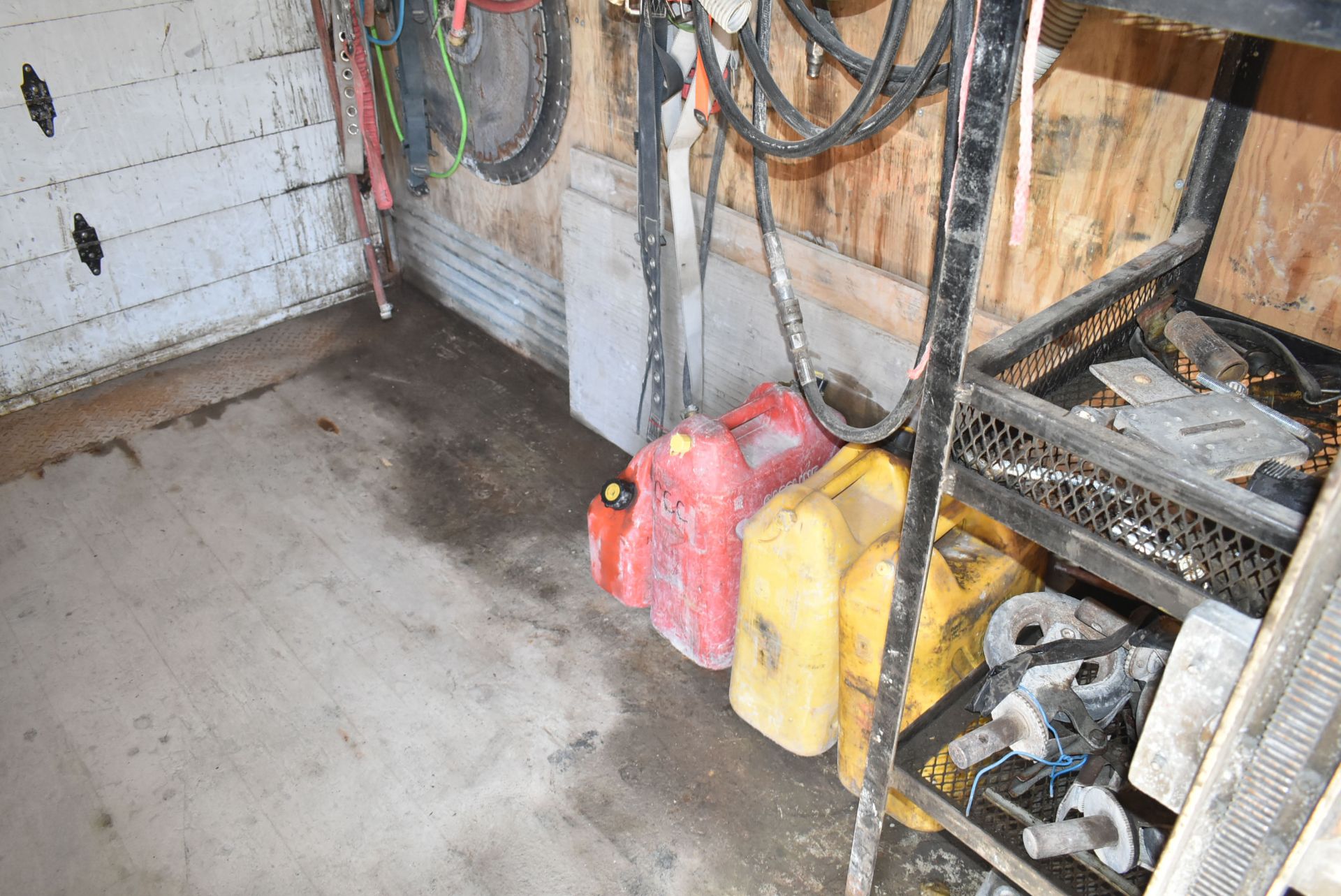 LOT/ REMAINING CONTENTS OF BOX CONSISTING OF JERRY CANS, HOSE, EXTENSION CORDS, SAFETY EQUIPMENT & - Image 3 of 5