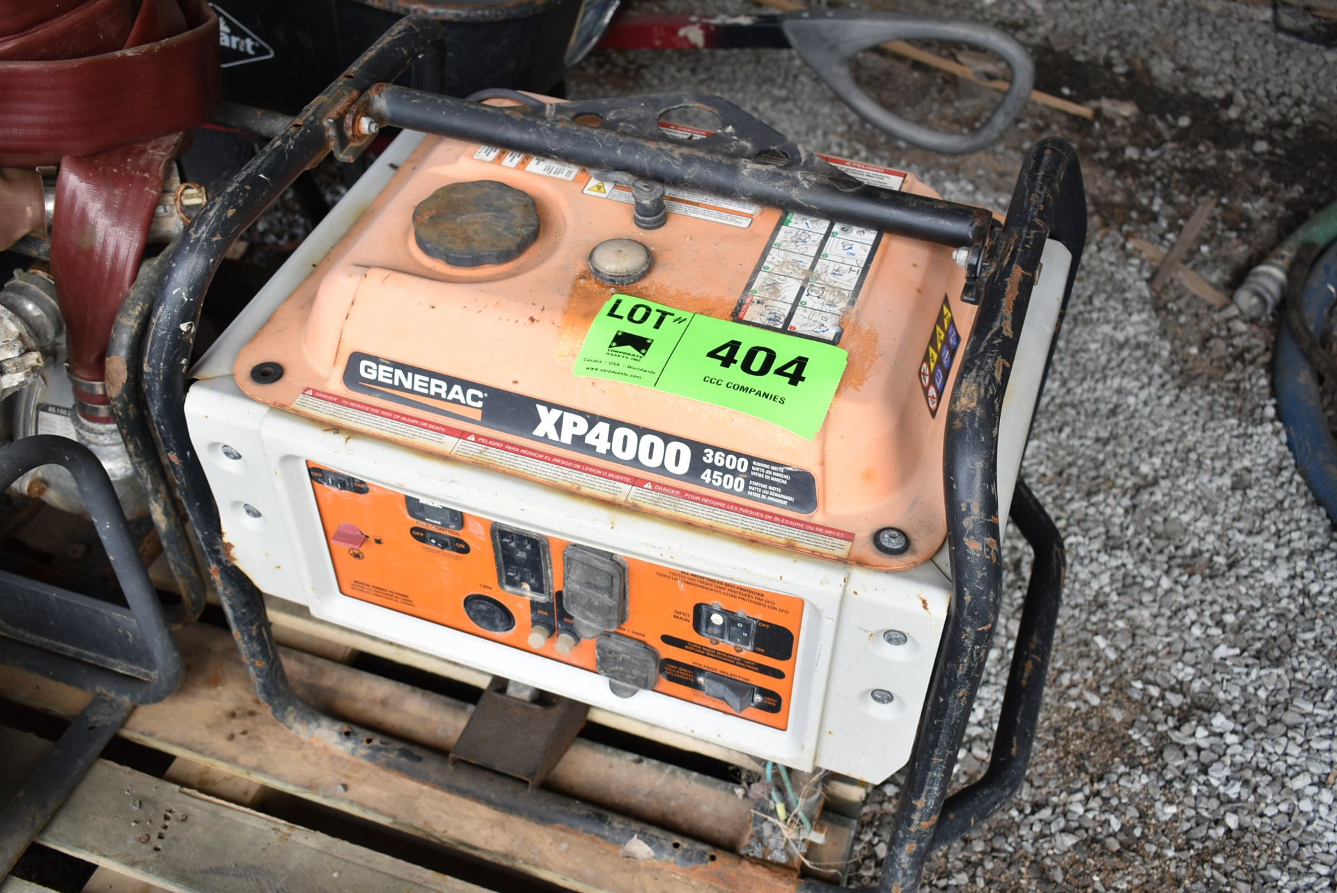 GENERAC XP4000 3,600 WATT PORTABLE GAS POWERED GENERATOR, S/N N/A