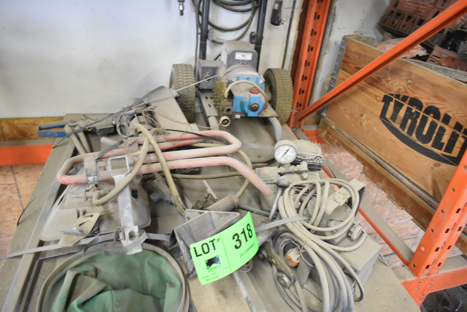 LOT/ PALLET WITH CONTENTS CONSISTING OF PRESSURE WASHER & COMPONENTS