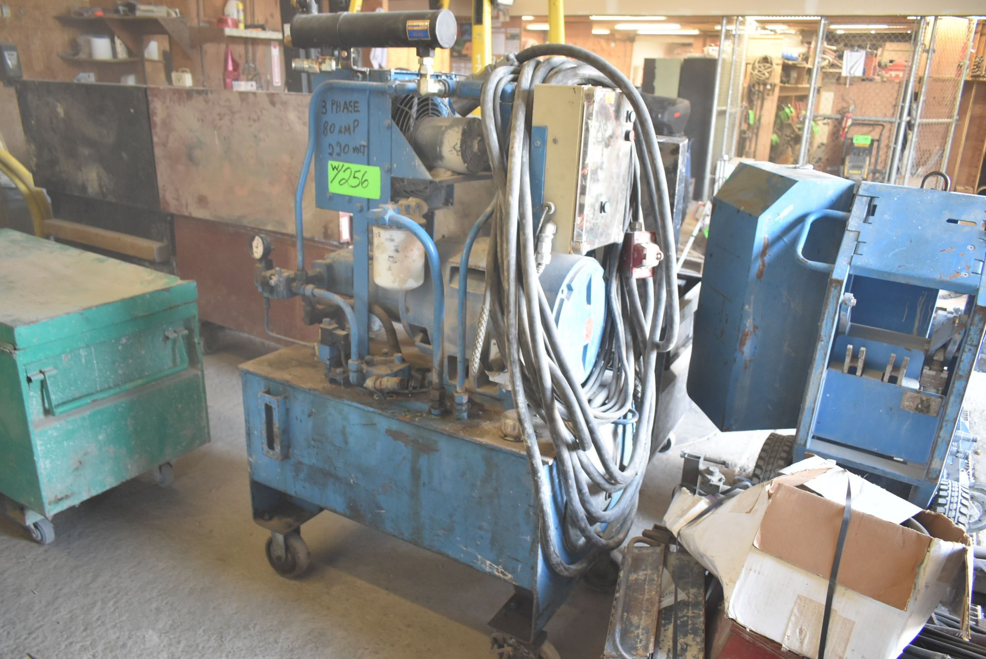 LOT/ DIAMOND PRODUCTS (2013) HYDROSTRESS SB WIRE SAW WITH DIAMOND BEADED WIRE, JOB BOX & 25 HP - Image 4 of 8