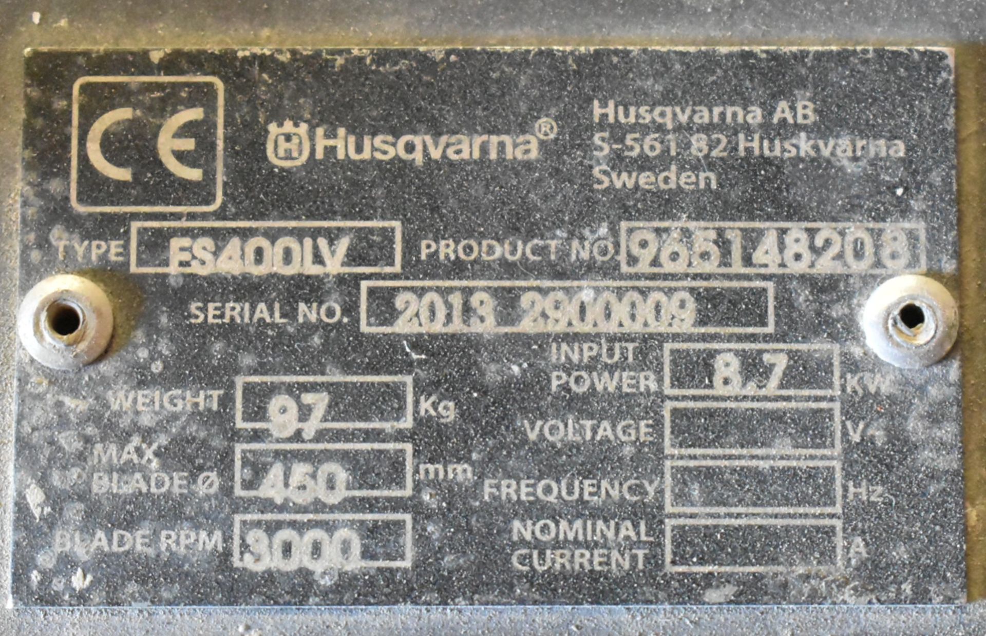 HUSQVARNA (2013) FS400LV 17" GAS POWERED WALK BEHIND CONCRETE SAW WITH SPEEDS TO 3,000 RPM, 11 HP - Bild 5 aus 5
