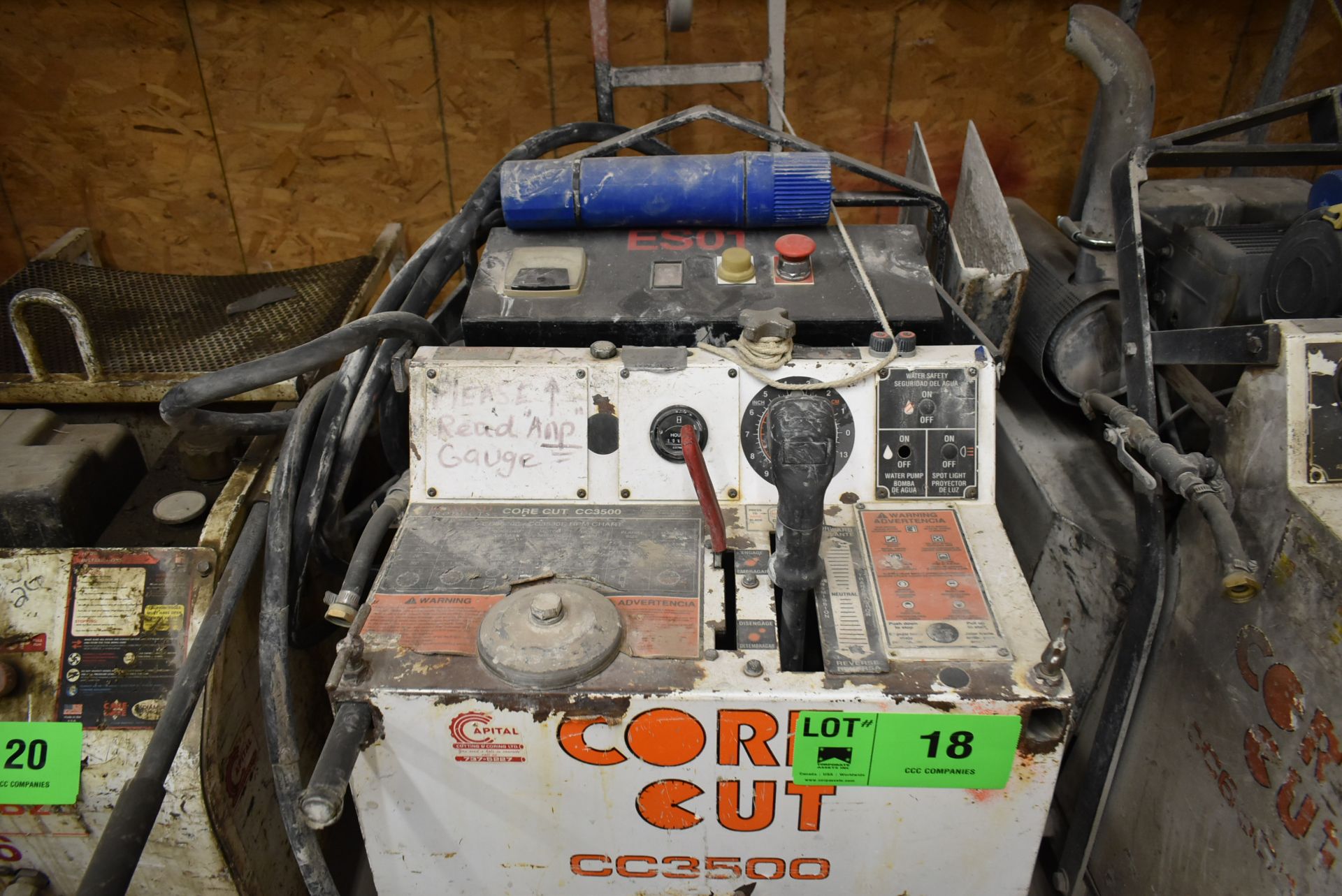 DIAMOND PRODUCTS CORE CUT CC3500 30 HP ELECTRIC POWERED WALK-BEHIND CONCRETE SAW WITH 1,043 HOURS - Image 4 of 5