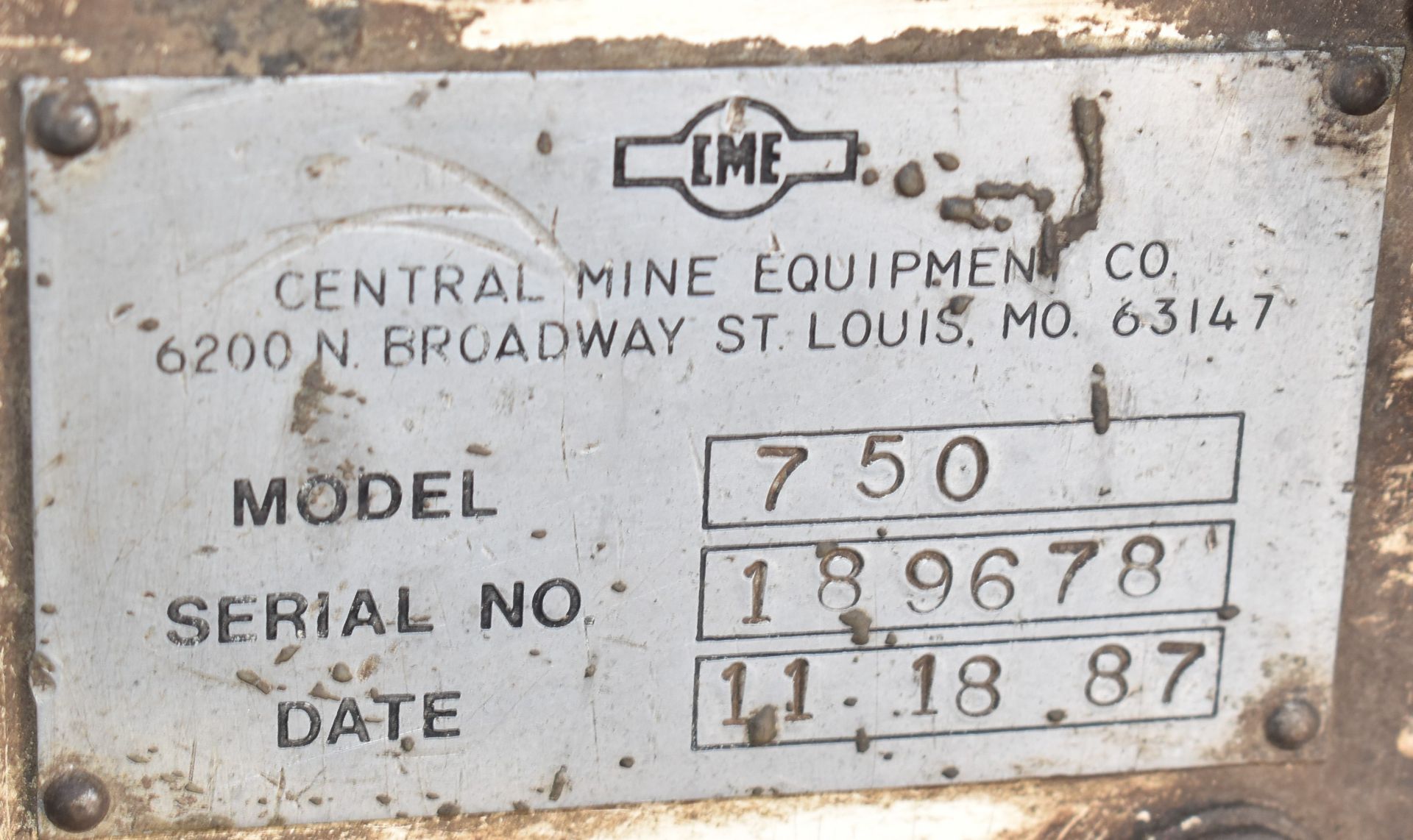 CENTRAL MINE EQUIPMENT MODEL CME 750 ATV RUBBER TIRE MOUNTED DRILL RIG WITH OPEN OPERATOR STATION, - Image 8 of 16