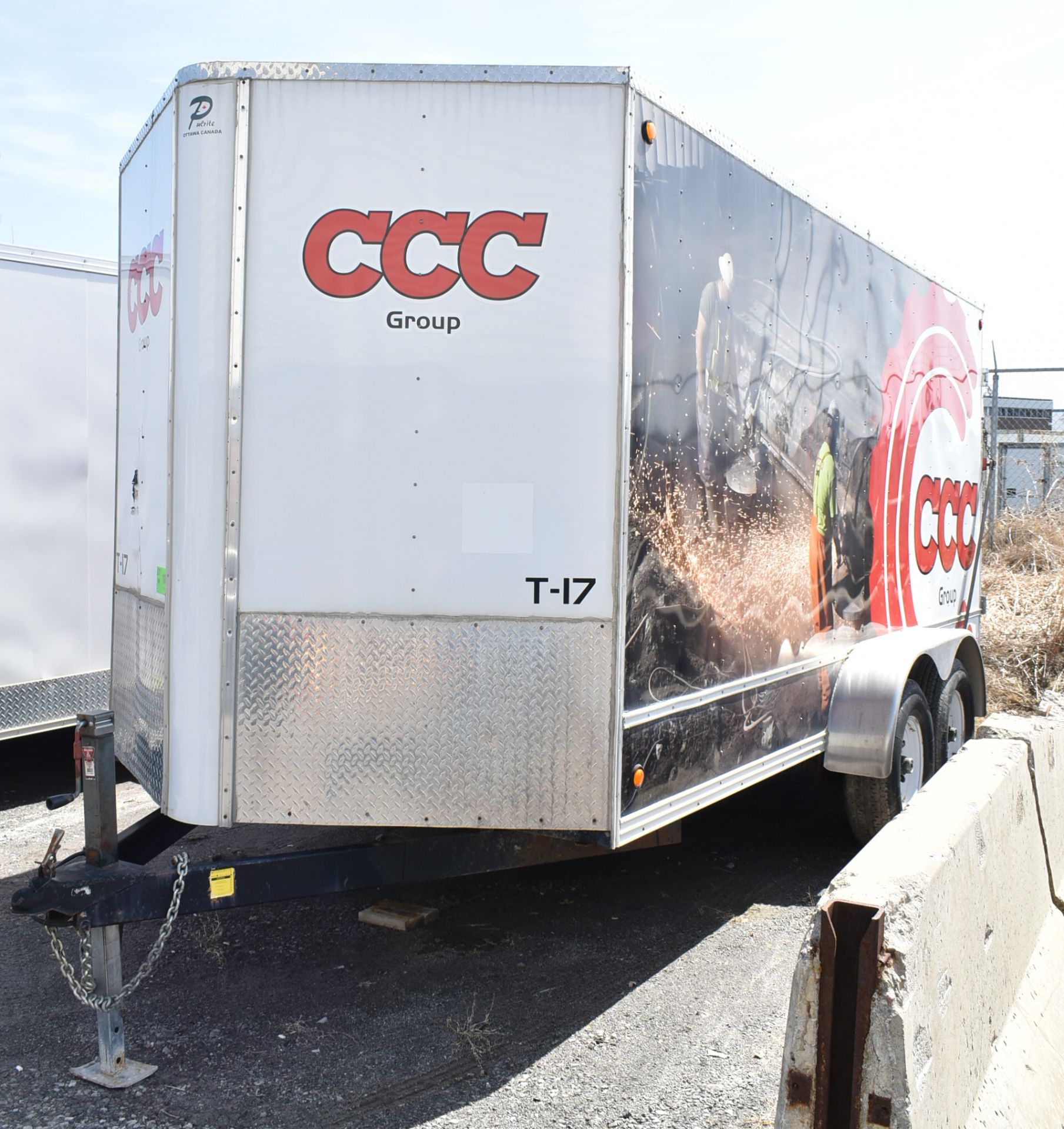 PULLRITE TANDEM AXEL ENCLOSED UTILITY TRAILER WITH RAMPS, VIN: 2L9EA16T8HL068129 (UNIT T-17) - Image 2 of 7