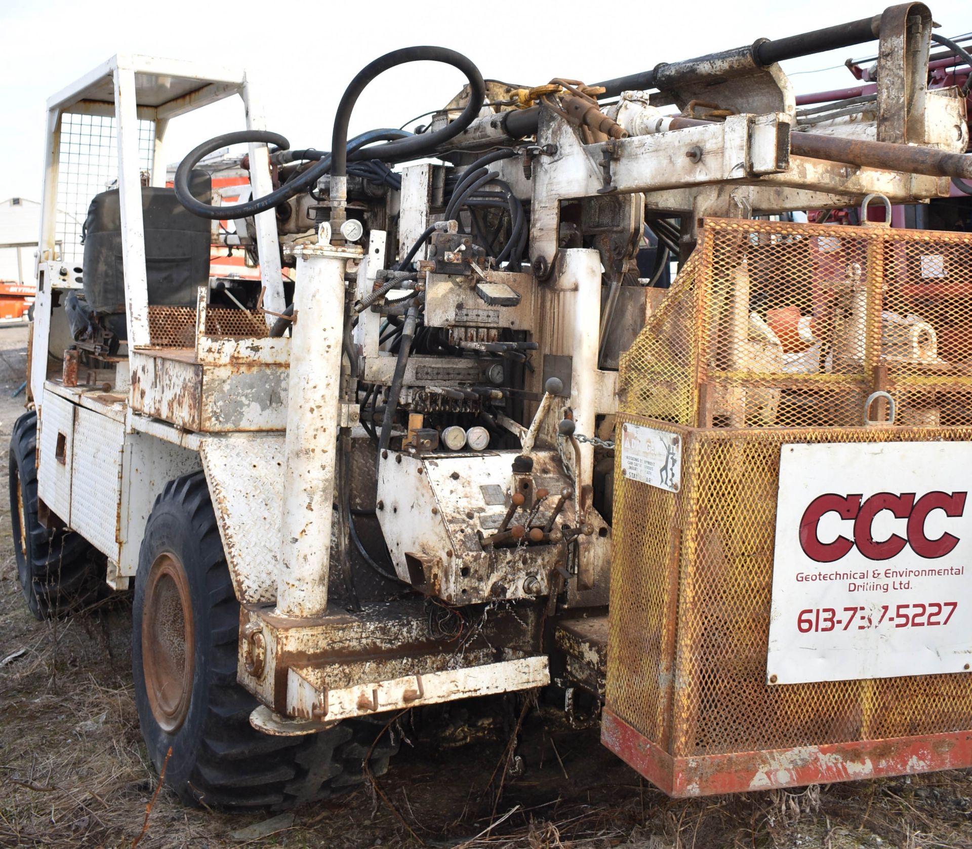 CENTRAL MINE EQUIPMENT MODEL CME 750 ATV RUBBER TIRE MOUNTED DRILL RIG WITH OPEN OPERATOR STATION, - Image 3 of 16