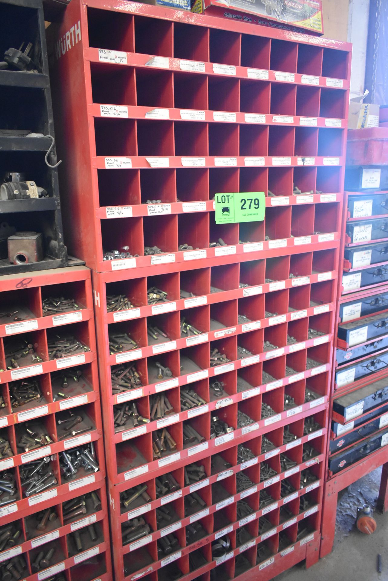 LOT/ PIGEONHOLE CABINET WITH HARDWARE